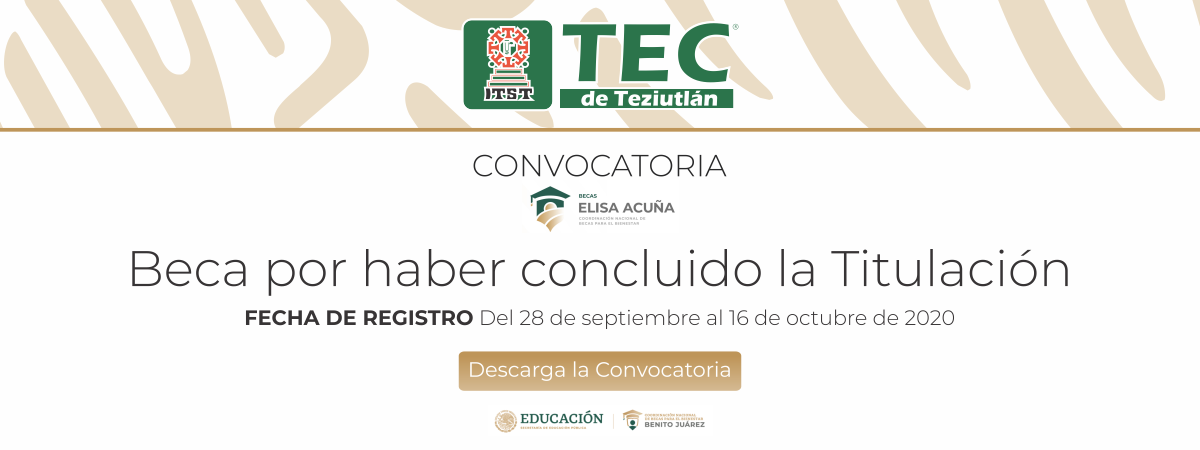 Beca por haber concluido la Titulación